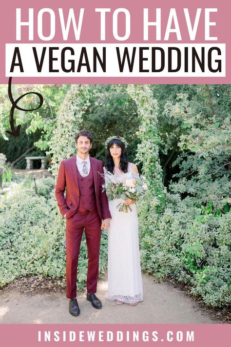 We've shared the importance of offering guests options for various dietary restrictions – i.e. vegetarian, vegan, gluten-free, etc. – but some couples who follow a certain lifestyle often choose to plan the entire event around their preferences. Read about this couple's all-vegan wedding! Vegetarian Wedding, Marriage Material, Catering Options, Vegan Wedding, Vegetarian Options, Wedding Catering, Wedding Menu, Wedding Food, Plan Design