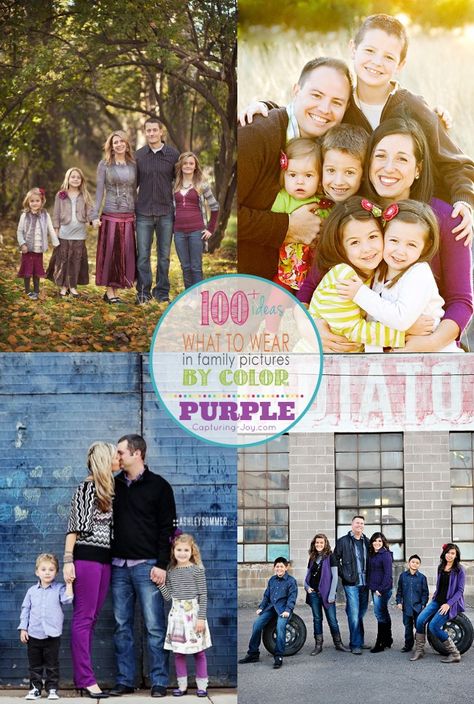 Planning some upcoming family photo sessions? Here are a 100+ Ideas on coordinating clothing and dressing for your family picture - Purple Color Theme by KristenDuke.com Family Picture Clothes, Newborn Winter, Fall Color Schemes, 2014 Photos, Fall Family Photo Outfits, Family Photoshoot Outfits, Family Pic, Black Family, Ariel Winter