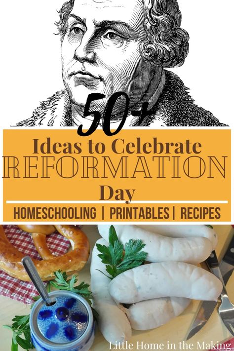 Reformation Party Food, Reformation Day Homeschool, Reformation Day Party Decorations, Reformation Day Activities For Kids, Reformation Day Scavenger Hunt, Protestant Reformation Activities, Reformation Day Food Ideas, Reformation Day Snacks, Reformation Day Costumes