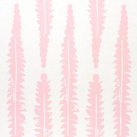 Fern - Pink Wallpapers | Schumacher Fern Color, Countryside Home, Fern Wallpaper, Indigo Wallpaper, Schumacher Wallpaper, Charcoal Wallpaper, Blush Wallpaper, Turquoise Wallpaper, Aqua Wallpaper