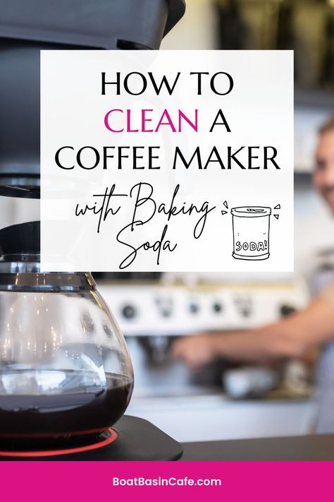 How to Clean a Coffee Maker with Baking Soda: The All-Natural Way Clean Coffee Maker, Clean A Coffee Maker, Coffee Pot Cleaning, Apple Cider Vinegar Water, Ninja Coffee Maker, Clean Coffee, Ninja Coffee Bar, Cuisinart Coffee Maker, Ninja Coffee