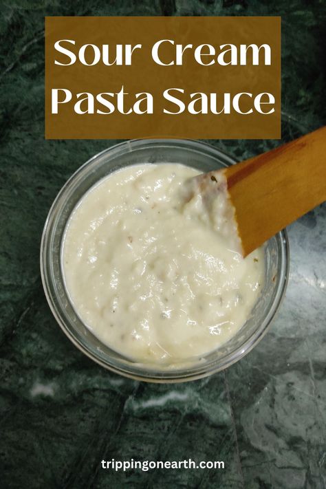 Sour Cream Pasta Sauce Sour Cream Pasta Sauce, Cream Pasta Sauce, Sour Cream Pasta, Sugar Free Salad Dressing, Cream Sauce Pasta, Baking Spices, Aloo Recipes, White Sauce Pasta, Cream Pasta