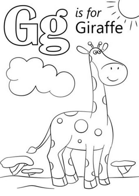 Free & Easy To Print Giraffe Coloring Pages - Tulamama Letter G Crafts, Giraffe Coloring Pages, Giraffe Colors, Abc Coloring Pages, Preschool Coloring Pages, Abc Coloring, Free Printable Letters, Coloring Ideas, Alphabet Coloring Pages