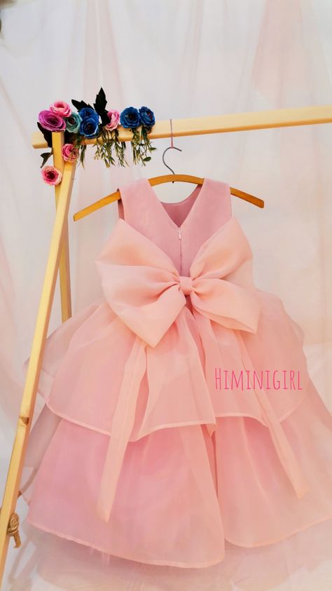 Organza Frock For Baby Girl, Organza Baby Frock, Organza Kids Frocks Design, Organza Baby Frocks Designs, Organza Dress For Kids, Organza Frocks For Kids, Shadi Pic, Kids Wedding Dress, Organza Frocks