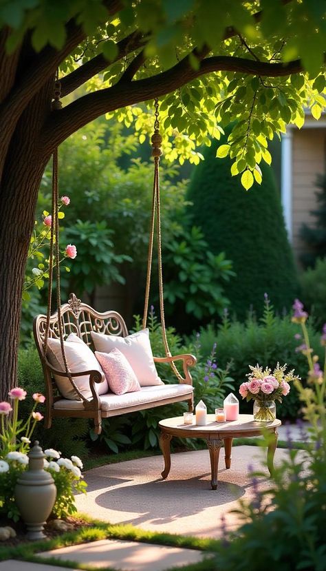 Escape to your own backyard oasis! Discover 20+ inspiring ideas for designing a spiritual garden, from minimalist Zen gardens to mystical fairy gardens. #GardenDesign #SpiritualGarden #Zen #FairyGarden #DIY" Spiritual Garden Ideas, Pergola Drapes, Growing Sage, Garden Yoga, Mystical Fairy, Spiritual Garden, Spiritual Figures, Tranquil Garden, Peaceful Garden