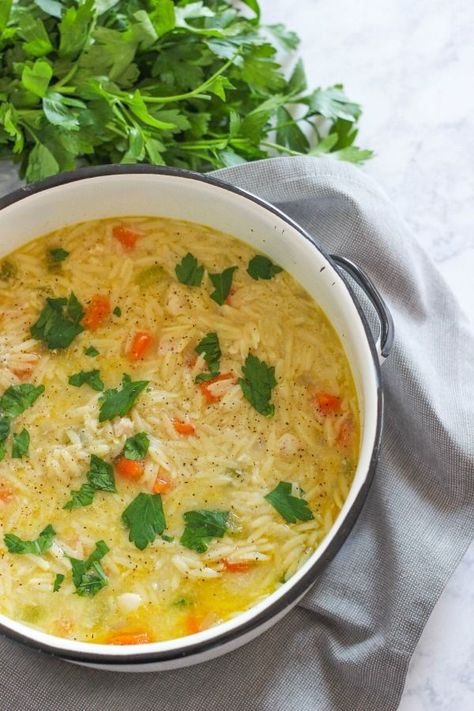 One Pot Chicken Orzo Soup is a hearty and delicious soup recipe made with wholesome vegetables, chicken, and lemon. This is comfort food at its best. Instant Pot Chicken Orzo, One Pot Chicken Orzo, Chicken Soup Instant Pot, Orzo Chicken Soup, Orzo Soup Recipes, Soup Instant Pot, Orzo Soup, Chicken Orzo Soup, Chicken Orzo