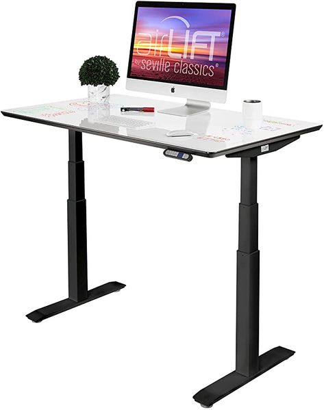 Whiteboard Desk, Electric Desk, Laptop Design, Desk Setups, Houses In France, Desk Inspo, Electric Standing Desk, Computer Workstation, Office Inspo