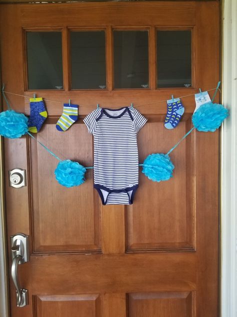 Baby Shower Front Door Decor, Baby Shower Door Decoration, Elephant Baby Shower Theme, Baby Shower Deco, Office Door, Boy Baby Shower, Elephant Baby Shower, Elephant Baby, Door Decoration