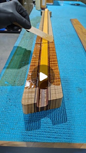 Barlow Guitars on Instagram: "Glueing up the Nicaraguan Cocobolo 5 String Bass Fretboard  #barlowguitars #guitar #guitars #electricguitar #guitarmaker #guitarbuilder #luthier #luthiery #design #art #wood #woodworking #woodshop #reveal #reel" Electric Guitars Aesthetic, Custom Guitars Electric, Bass Fretboard, 5 String Bass, Custom Bass Guitar, Custom Bass, Rare Guitars, Guitar Making, Custom Electric Guitars