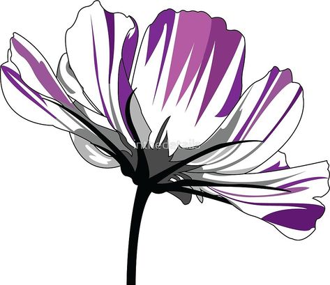 Asexual Tattoo, Lgbt Tattoo, Flowers Transparent, Ace Tattoo, Pride Tattoo, Ace Pride, Asexual Pride, Digital Flowers, Lgbt Pride