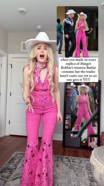 90s Iconic Celebrity Looks, Barbie Premiere Outfit, Barbie Custome Ideas, Barbie Outfits Spirit Week, Outfits To See Barbie Movie, Barbie Movie Costume, Costume Ideas Funny, Barbie Spirit Week, Funny Girl Halloween Costumes