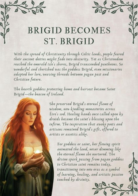 Brigid Mythology, Brigid Symbols, Saint Brigid, Brigid Goddess, Brigid Goddess Art, Brigid Celtic Goddess, Goddess Bridget, Brighid Goddess, Goddess Brigid