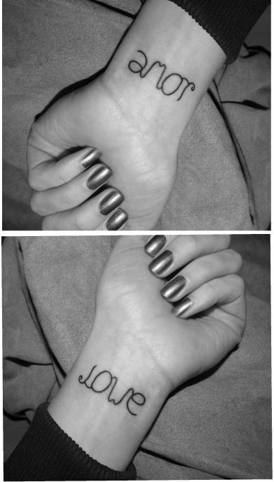 Ambigram tattoo! VERY VERY meaningful. I will make sure I get one of this types or a mirrored tattoo. Palindrome Tattoo, Ambigram Tattoos, Ambigram Tattoo, Glyph Tattoo, Arrow Tattoo Design, Tattoos Infinity, Tattoos Mandala, Wrist Tattoos For Guys, Inspiration Tattoo