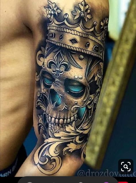 500 Tattoo, Tattoo Crane, Sketches Tattoo, Skull Hand Tattoo, Skull Sleeve Tattoos, Skull Sleeve, Design Tattoos, Marquesan Tattoos, Men Tattoo