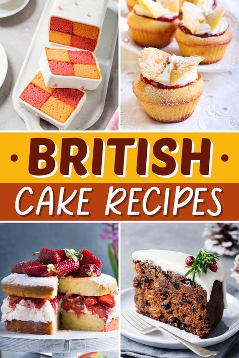 Make Paul Hollywood proud with these stunning British cake recipes. From Victoria sponge to tender Christmas cake, these Bake-Off faves never disappoint. English Christmas Desserts, English Cake Recipe, British Cookies, Cake Recipes Uk, British Baking Show Recipes, British Bake Off Recipes, British Cake, Great British Food, Bake Off Recipes