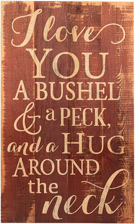 A Bushel And A Peck, Bushel And A Peck, Pallet Designs, Art Sign, Design Wall, Wall Art Sign, Bridal Shower Gifts, Wood Pallets, Wall Art Designs