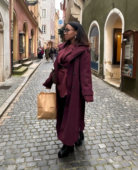 My own little world . Coat: @asos Blazer: @bershka . . . . #explorepage #explore #fashion #ootd #fashioninspo #outfits #outfitinspiration #pinterestaesthetic, #burgundy Outfit inspiration, burgundy, fashion, fashion inspo, burgundy outfits, Pinterest, Pinterest outfits, outfit inspo, cherry red, maroon, blazer, trench coat Burgundy Outfits, Maroon Blazer, Burgundy Outfit, Burgundy Fashion, Pinterest Outfits, Red Maroon, Cherry Red, Fashion Fashion, Trench Coat