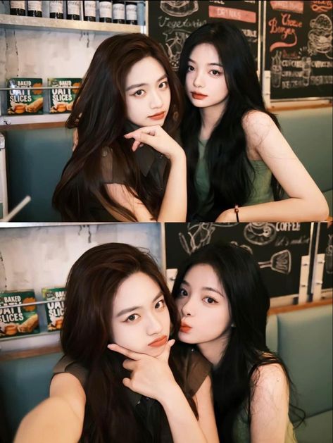 Easy Korean Makeup, Korean Makeup Tips, Friendship Photoshoot, Friend Poses Photography, Uzzlang Girl, Cute Couple Selfies, Friend Poses, Women's Casual Style, Instagram Photo Inspiration