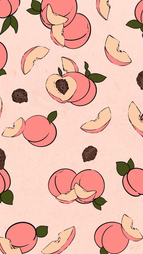 Peach Background. Digital art  IG: @heartofphoebe #digitalart #procreate #ipadproart #peach #illustration #fruitart #drawings #digitalpainting #iphonewallpaper #wallpaper #puns Peach Illustration, Ipad Pro Art, Wallpapers Ipad, Peach Wallpaper, Peach Background, Peach Aesthetic, Peach Art, Fruit Wallpaper, Friends Wallpaper