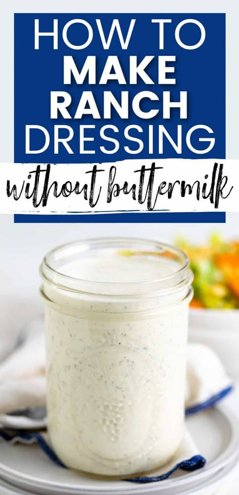 This homemade Ranch Dressing is the best ranch dressing without buttermilk! It’s a 5 minute recipe made with mayonnaise, milk, lemon juice, and the perfect blend of herbs and seasonings. Restaurant Ranch Dressing Recipe | Ranch Dressing Recipe Homemade | Homemade Salads | Homemade Sauce | Homemade Recipes | Homemade Salad Dressings | Homemade Ranch Dip | Delicious Salad Dressings | Homemade Ranch Salad Dressing | Ranch Dressing Buttermilk, Restaurant Ranch, Homemade Buttermilk Ranch Dressing, Buttermilk Ranch Dressing Recipe, Homemade Buttermilk Ranch, Buttermilk Ranch Dressing, Ranch Salad, Buttermilk Ranch, Ranch Dressing Recipe