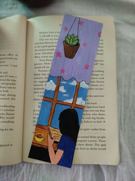 Small Bookmarks Diy, Diy Bookmarks Painting, Book Mark Painting Ideas, Bookmark Ideas Drawing, Aesthetic Bookmarks Diy, Book Mark Painting, Bookmark Drawing Ideas, Book Mark Art, Bookmark Painting Ideas