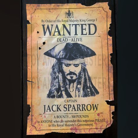 12 X 18 Pirates of the Caribbean Captain Jack Sparrow WANTED POSTER Replica Prop Map Curse Black Pearl Johnny Depp Barbossa Mao Kun Treasure - Etsy King George I, Famous Pirates, Wanted Poster, British Government, Captain Jack Sparrow, Replica Prop, Captain Jack, Jack Sparrow, King George