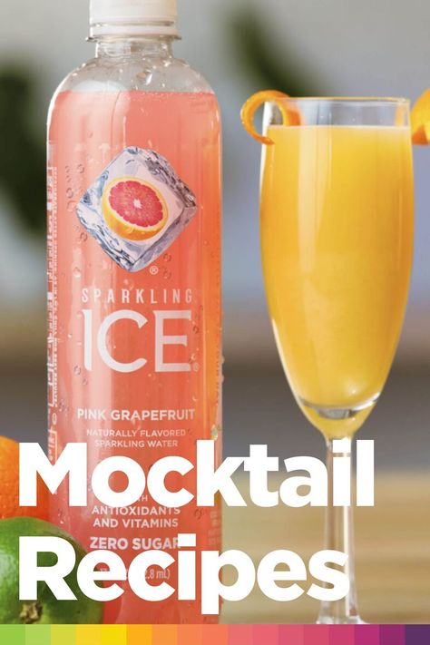 It's time to treat yourself this Dry January with sme amazing mocktail recipes - with Sparkling Ice, of course! ✨ Sparkling Water Mocktail, Recipes For Smoothies, Mock Cocktails, Sparkling Water Recipes, Sparkling Water Drinks, Easy Mocktails, Easy Mocktail Recipes, Icee Recipe, Iced Drinks Recipes