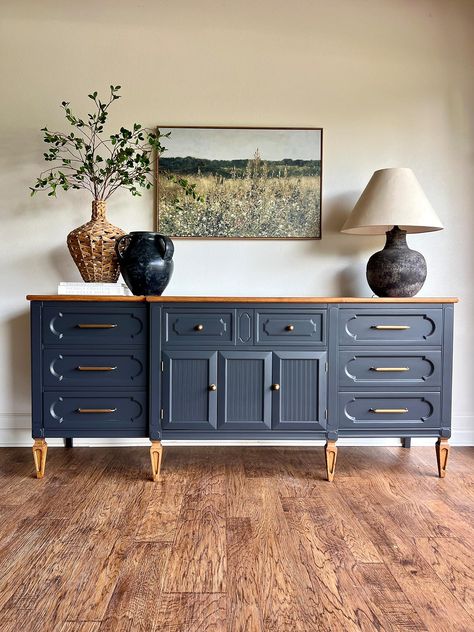 Shop recommended products from Refurbished•ish on www.amazon.com. Learn more about Refurbished•ish's favorite products. Sideboard Upcycle, Furniture Remodeling, Refinishing Furniture Diy, Diy Furniture Decor, Wood Table Design, Small Space Living Room, Diy Furniture Renovation, Furniture Renovation, Refurbished Furniture