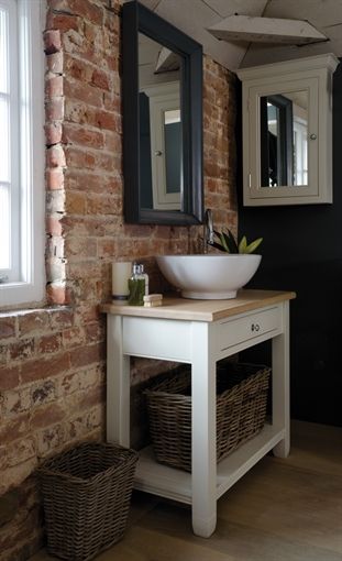 Neptune Bathroom, Bathroom Countertop Storage, Countertop Inspiration, Bathroom Basins, Loft Bathroom, Bad Inspiration, Cottage Bathroom, Country Bathroom, Garage Conversion