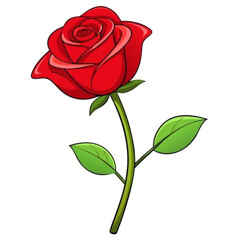 Red Rose Illustration Red Roses Illustration, Red Flower Drawing, Rose Flower Illustration, Rose Vector Illustration, Red Rose Illustration, Red Rose Drawing, Rose Flower Drawing, Rose Clip Art, Rose Cartoon