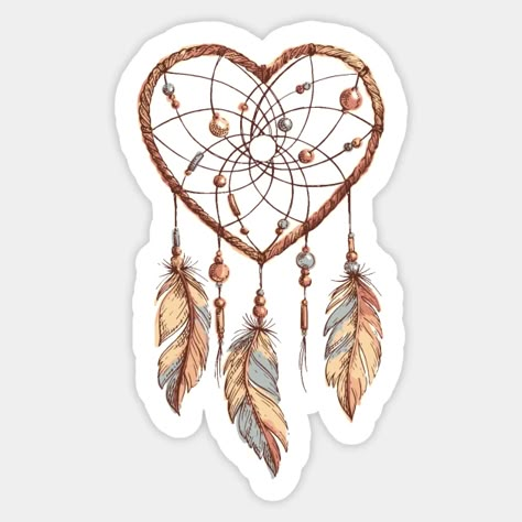 Dreamcatcher - Dreamcatcher - Sticker | TeePublic Wiccan Shirt, Dream Catcher Art, Watercolor Stickers, Scrapbook Stickers Printable, Deco Boheme, Feather Tattoos, Floral Stickers, Paper Crafts Diy Tutorials, Cool Stickers