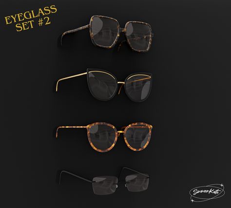 Eyeglass Set #2 (v2) updated | Patreon Cc Shopping, Die Sims 4, Sims 4 Cas Mods, Big Glasses, Sims 4 Body Mods, Free Sims, Sims 4 Teen, Sims Games, Sims Four