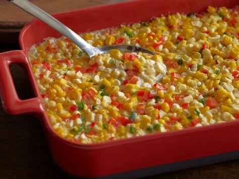 Mexican Corn Recipe, Fresh Corn Casserole, Best Corn Recipe, Bbq Side Dish Recipes, Creamy Corn Casserole, Ree Drummond Recipes, Corn Casserole Recipe, Jalapeno Recipes, Red Bell Peppers