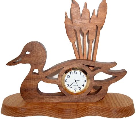 Duck Hunting Gifts, Decorative Clock, Clock Home Decor, Duck Decor, Hunting Decor, Beautiful Desk, Wildlife Decor, Different Types Of Wood, Hunting Gifts