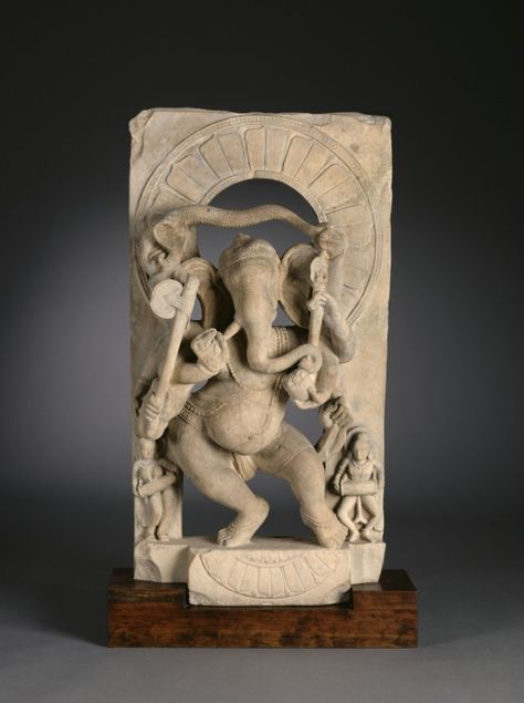 Dancing Ganesha. Walters Art Museum website / viewer. Dancing Ganesha, Ganesha Elephant, Elephant God, Shri Ganesh, Indian Sculpture, Ganesha Painting, Ancient Sculpture, Ganesha Art, God Shiva