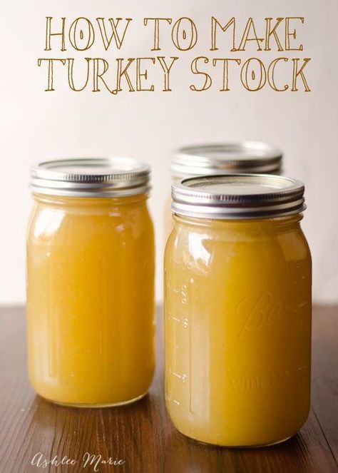 how to make your own homemade turkey stock, it's easy and worth it Turkey Stock Recipe, Stock Recipes, How To Make Turkey, Turkey Broth, Bone Broth Recipe, Turkey Stock, Turkey Chicken, Broth Recipes, Leftover Turkey