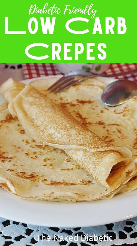 Delicious light and tasty low carb crepe recipe Low Carb Is Lekker Recipes, Keto Crepe Rolls, Low Carb Crepes Recipe, Low Cal Crepes, Low Calorie Crepes, Healthy Crepe Recipe, Keto Crepe, Keto Crepes Recipe, Keto Substitutes