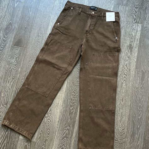 Abercrombie Baggy Jeans. Brand New And Never Worn With Tag Still Attached Brown Baggy Jeans Outfit, Hooper Outfit, Baggy Jeans Outfit Men, Brown Baggy Jeans, Brown Jeans Outfit, South Pole Jeans, Jeans Grunge, Inspo Fits, Jeans Outfit Men