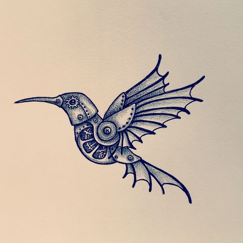 Simple Steampunk Tattoo, Steampunk Bird Drawing, Mechanical Bird Drawing, Mechanical Animals Drawing, Steampunk Animals Drawing, Campervan Makeover, Steampunk Birds, Steampunk Tattoo Design, Oddity Art