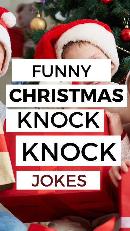 These funny Christmas knock knock jokes for kids will keep your family laughing all day long. The holiday is upon us and we are always looking for a little festive fun. Consider these Christmas jokes as a way to kick start any gathering that hosts little ones! Christmas Knock Knock Jokes, Knock Knock Jokes For Kids, Christmas Jokes For Kids, Christmas Skits, Christmas Riddles, Family Laughing, Funny Christmas Jokes, Holiday Jokes, Lunchbox Jokes