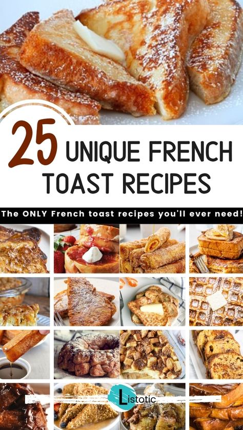 Unique French Toast, Delicious French Toast Recipe, French Toast Recipes, Awesome French Toast Recipe, Chocolate French Toast, Delicious French Toast, Best French Toast, French Toast Casserole Recipes, Pumpkin French Toast