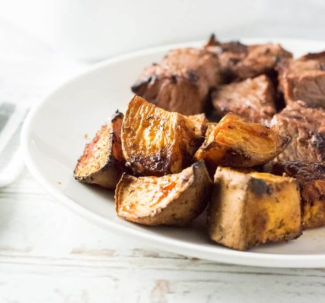 Grilled Sweet Potatoes Gnudi Recipe, Smoked Meatloaf Recipe, Sweet Potato Seasoning, Smoked Meatloaf, Grilling Recipes Sides, Grilled Sweet Potatoes, Wine Butter, Homemade Pasta Recipe, Cubed Sweet Potatoes