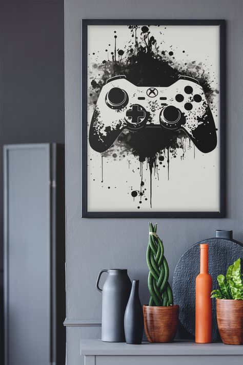 Looking for some gaming digital prints to improve your home decor? Here's your perfect chance! This listing is a perfect gift for a gamer or if you're a gamer your self! Great for a bedroom or games room wall! 🎮WHAT WILL YOU RECEIVE🎮 You will receive 5 High Resolution JPG files straight after purchase! These are 5 different ratios so you have options for when it comes to printing. Gaming Room Wall Art, Gamer Wall Art Diy, Free Printable Gaming Wall Art, Free Printable Gamer Wall Art, Gamer Bedroom Artwork, Bedroom Football, Gamer Art, Gaming Bedroom, Gamer Decor