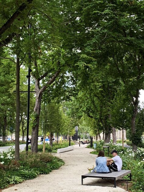 Urban Forest Design, Terraced Landscaping, Linear Park, Street Trees, Urban Forest, Public Architecture, Park Landscape, Green Street, Landscape And Urbanism