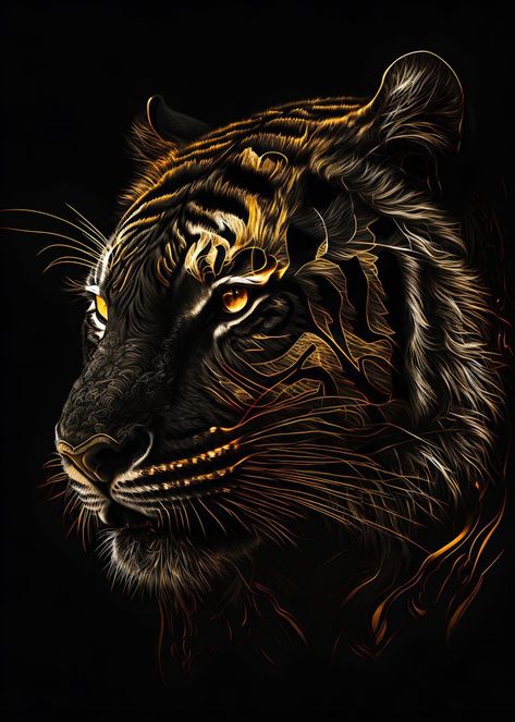 Big Cats Photography, Lips Art Print, Tiger Black, Wild Animal Wallpaper, Tiger Drawing, Gold Tiger, Lion Love, Power Animal, Lion Pictures