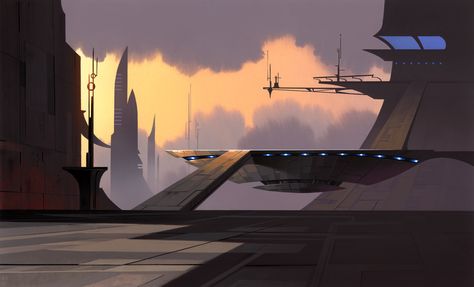 Animation Backgrounds - Album on Imgur Scott Wills, 3d Futuristic, Genndy Tartakovsky, Background Artist, Environment Inspiration, Cartoon Network Studios, Background Inspiration, Star Wars Clone, Kids Workshop