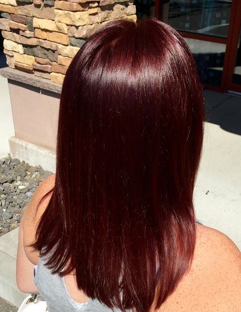 Dark Mahogany- amber Red Amber Hair, Dark Mohagany Hair, Amber Red Hair, Red Mahogany Hair Color, Red Hair With Layers, Hair Color Ideas Dark, Mahogany Red Hair, Mahogany Brown Hair Color, Mahogany Hair Color