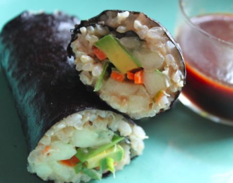 Healthy Nori Rolls (or lettuce wraps) Wrap Snacks, Brown Rice Sushi, Sushi Wrap, Nori Rolls, Vegetarian Sushi, Rice Sushi, Quick Healthy Lunch, Easy Sushi, Healthy Lunches For Kids