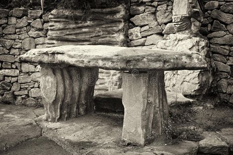 Stone Altar. Ancient Stone Altar in sephia tone #Sponsored , #ad, #ADVERTISEMENT, #Altar, #sephia, #Ancient, #Stone Druids Temple, Hunter's Mark, Stone Altar, Halloween Outside, Ancient Stone, Earthship, Ancient Architecture, Tea Ceremony, Bird Bath