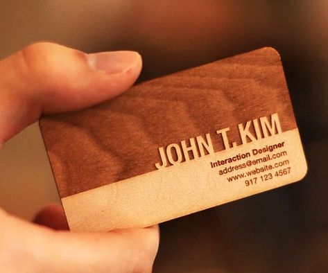 Laser Engraved Business Cards, Laser Cut Business Cards, Wooden Business Card, Business Card Displays, Wood Business Cards, Unique Business Card, Visiting Card Design, Laser Cut Ideas, Laser Engraved Ideas